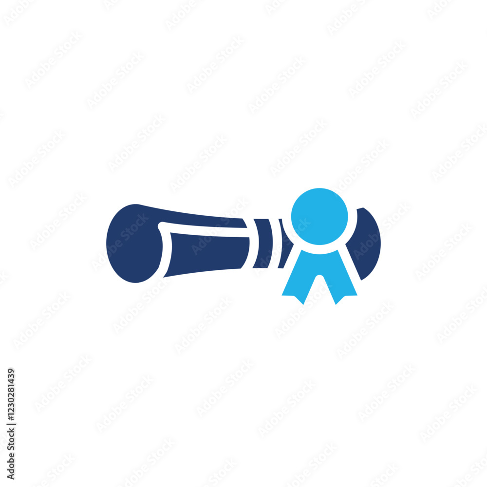 Poster diploma certificate colored icon vector design good for web or mobile app