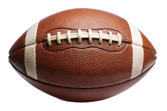 American football ball isolated on transparent background
