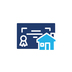 house certificate colored icon vector design good for web or mobile app