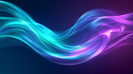 Fototapeta premium Abstract Glowing Wave Background with Blue and Purple Gradient