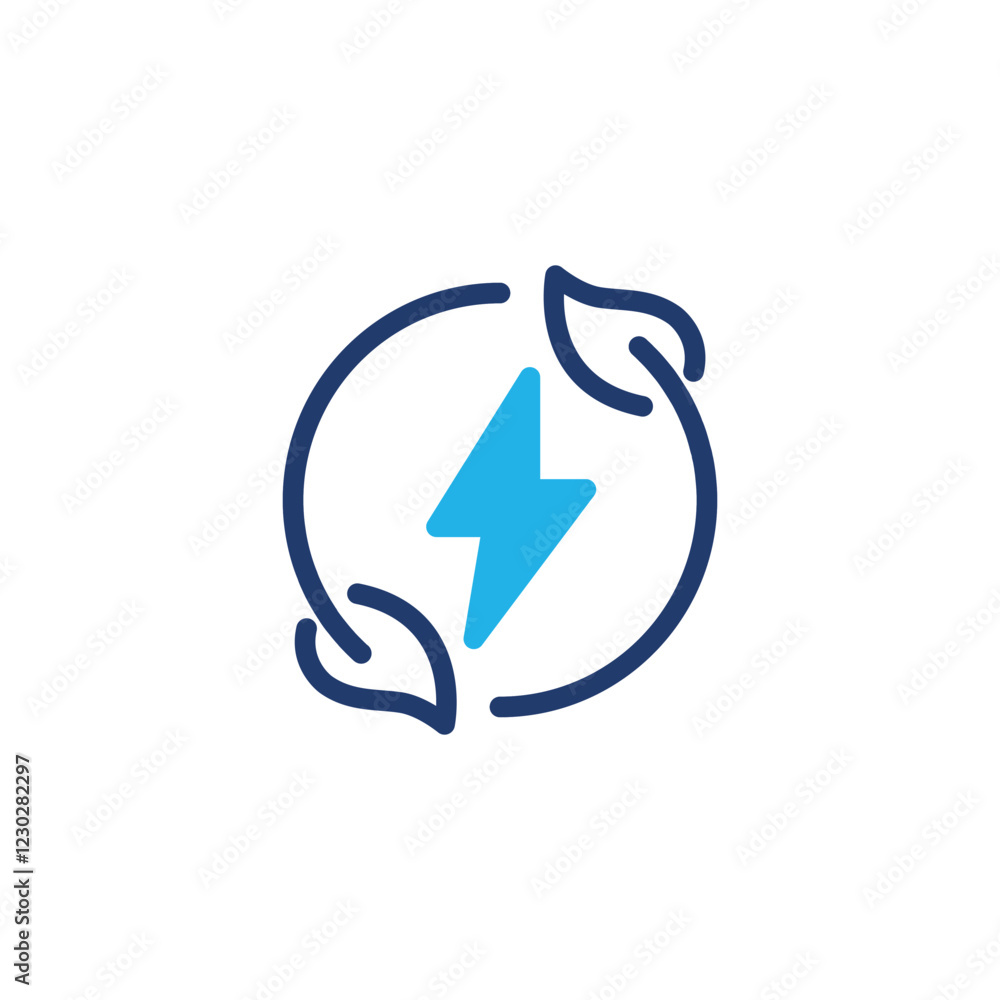 Aufkleber grenn energy metaphore colored icon vector design good for web or mobile app