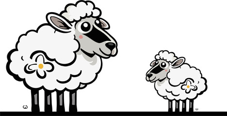 illustration of a silhouetted sheep