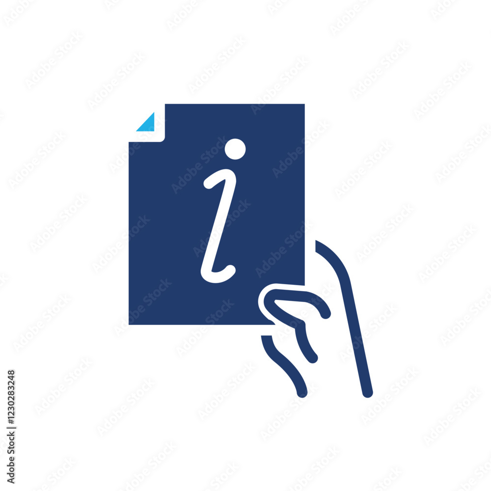 Poster giving instruction or information colored icon vector design good for web or mobile app