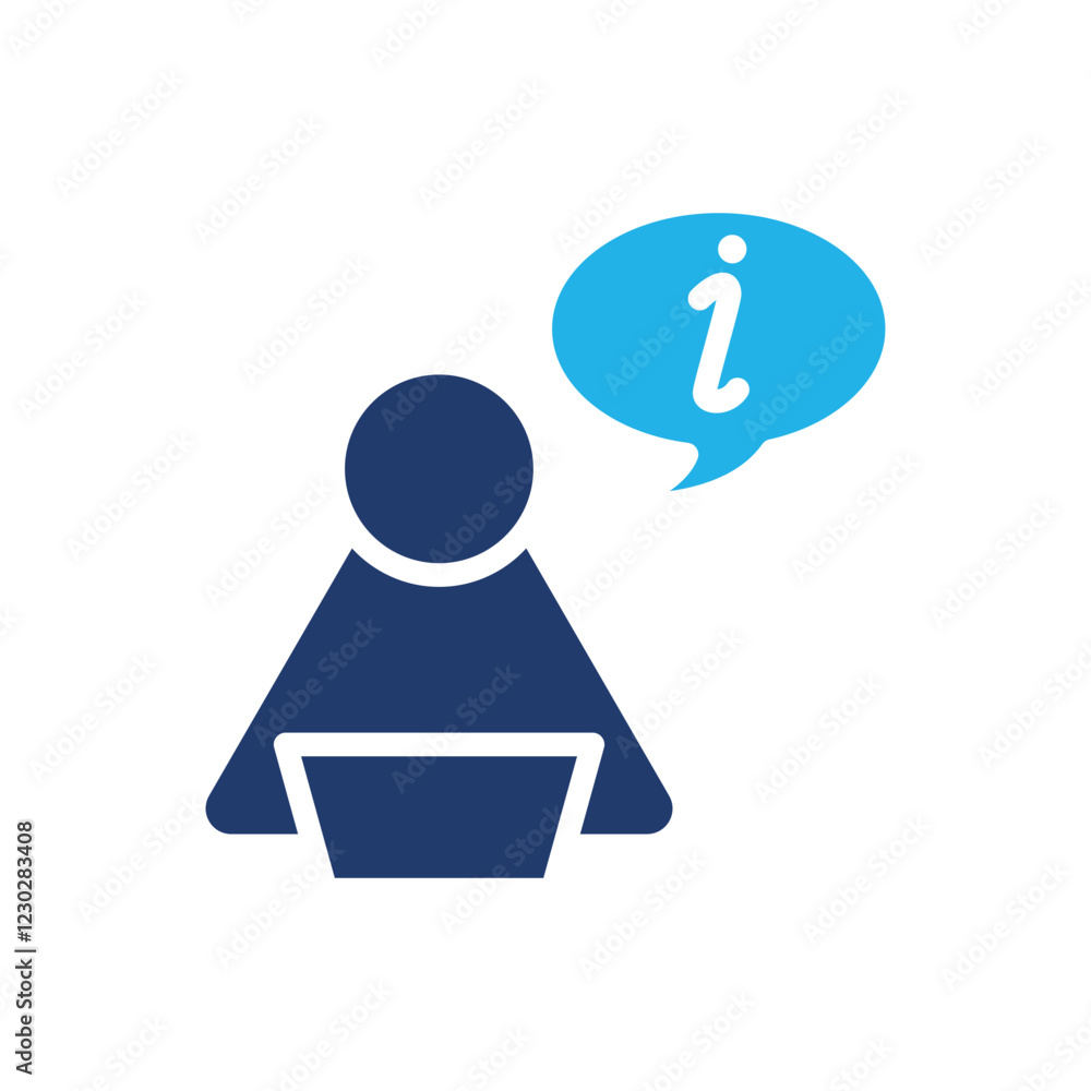 Poster searching agent colored icon vector design good for web or mobile app