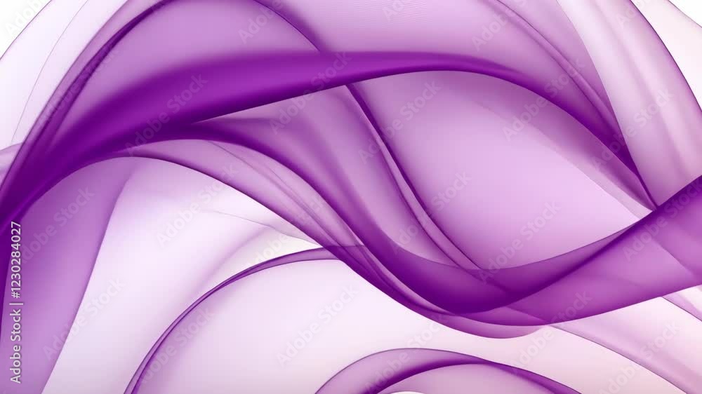 Poster purple flowing waves create an abstract and soothing visual effect in a modern design