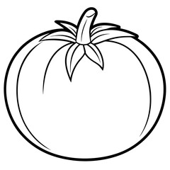 Tomato Line Art for Print Design