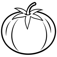 Tomato Line Art for Print Design