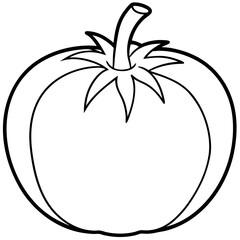 Tomato Line Art for Print Design