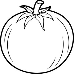 Tomato Line Art for Print Design