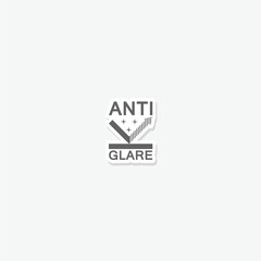  Anti glare icon sticker isolated on gray background