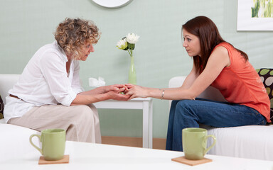 Mental Health: Supportive Counsellor. A counsellor and her client in a candid discussion. Part of a...