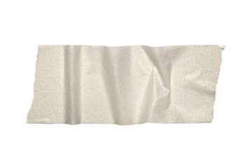 White paper construction scotch, shiny sticky strip of stationery tape, self-adhesive tape isolated on white background. Banner with copy space.