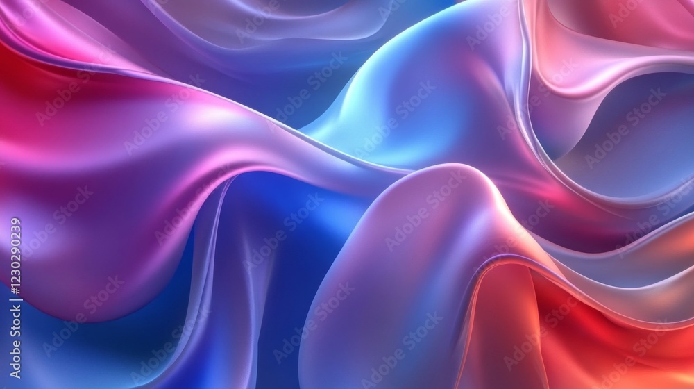 Poster abstract colorful fluid background with smooth waves