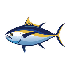 vector a tuna fish water on a white background