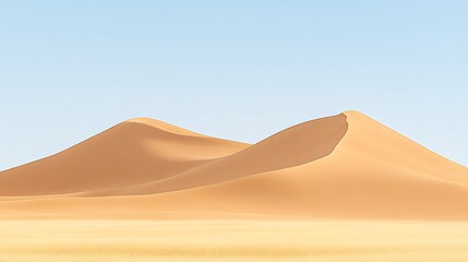 Serene Rolling Wheat Fields with Clear Sky
