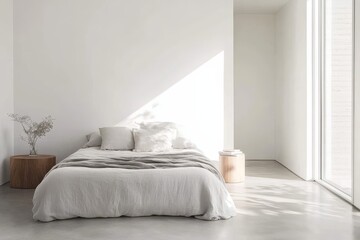 Scandi Boho style beautifully illuminated by sunlight.