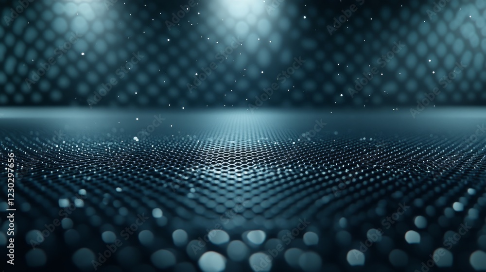 Poster abstract background with glowing lights and dots, a captivating visual display