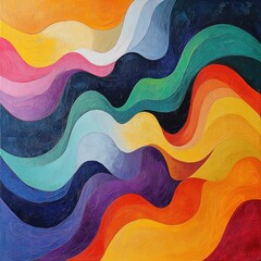 an abstract painting that attempts to showcase swirls and colors