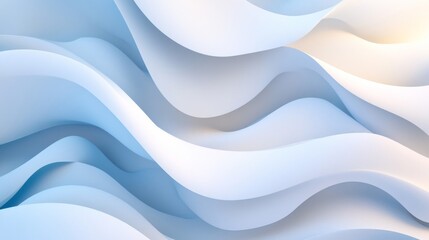 Fototapeta premium Abstract Blue and White Wavy Background