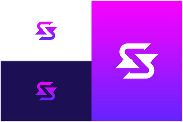 LUXURY GEOMETRIC LETTER S LOGO