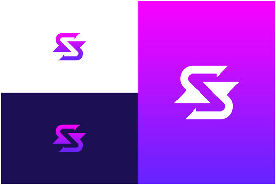 LUXURY GEOMETRIC LETTER S LOGO
