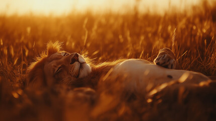 Sleeping lion.