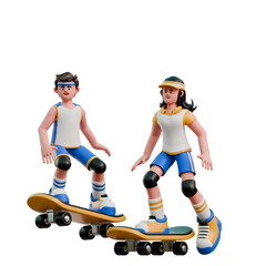 3D Sport Character Player Cartoon Illustration Athlete Game Match Competition Champion Football Soccer Basketball Boxing Trophy Cup