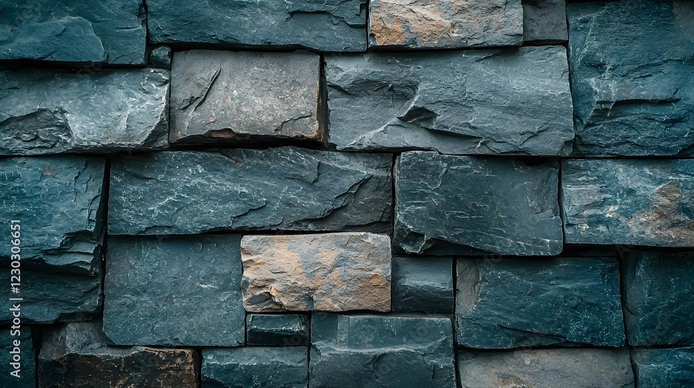 Aufkleber rugged and weathered stone wall texture with grungy rustic and industrial design abstract background