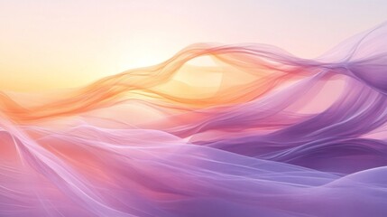 Pastel Fabric Waves at Sunrise: Soft, Elegant Texture