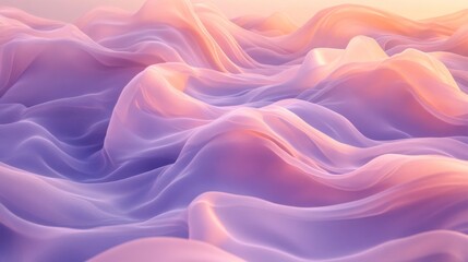 Obraz premium Abstract Pastel Fabric Waves, Soft and Flowing Texture