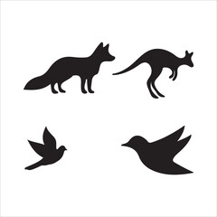 silhouettes of animals
