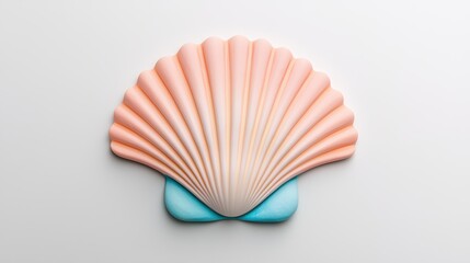 Soft Pastel Shell Design with Smooth Gradient and Elegant Shapes