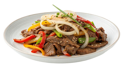 Bulgogi isolated on white background