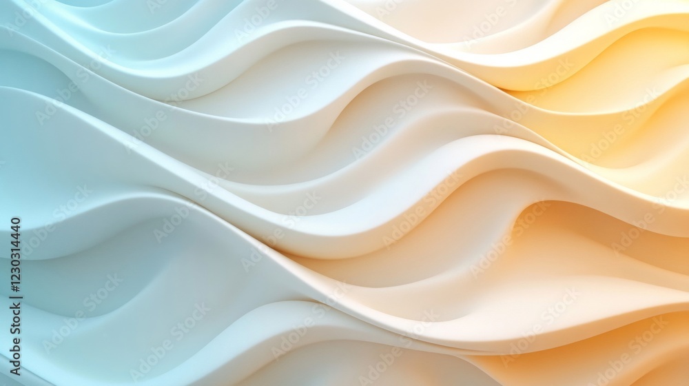 Poster abstract wavy background with gradient color transition