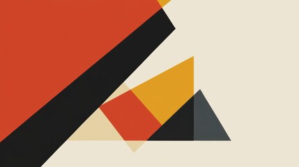 Obraz premium Geometric Abstract Composition of Shapes and Colors