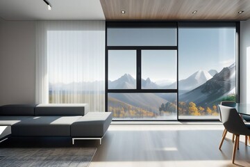  Mountain view from modern house 