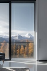  Mountain view from modern house 