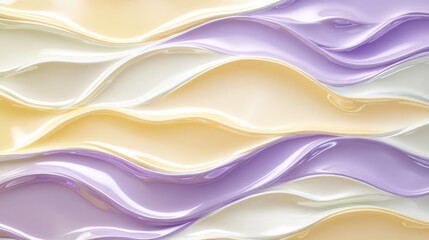 Obraz premium Abstract Wave Pattern of Cream Textures in Pastel Colors
