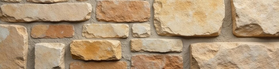 Stone marble wall with natural stone aggregate and earthy tones, stone, textured, rough