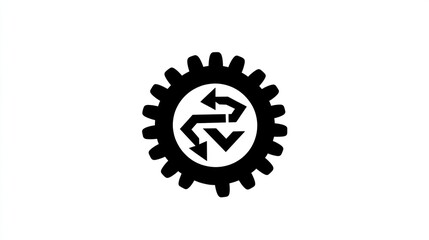 Fototapeta premium Circular gear process recycling