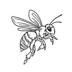 Fototapeta premium bumblebee black line art vector