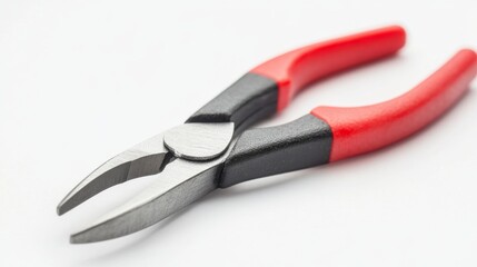 Fototapeta premium Close-up of High-Quality Pliers with Red and Black Handles