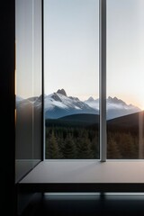  Mountain view from modern house 