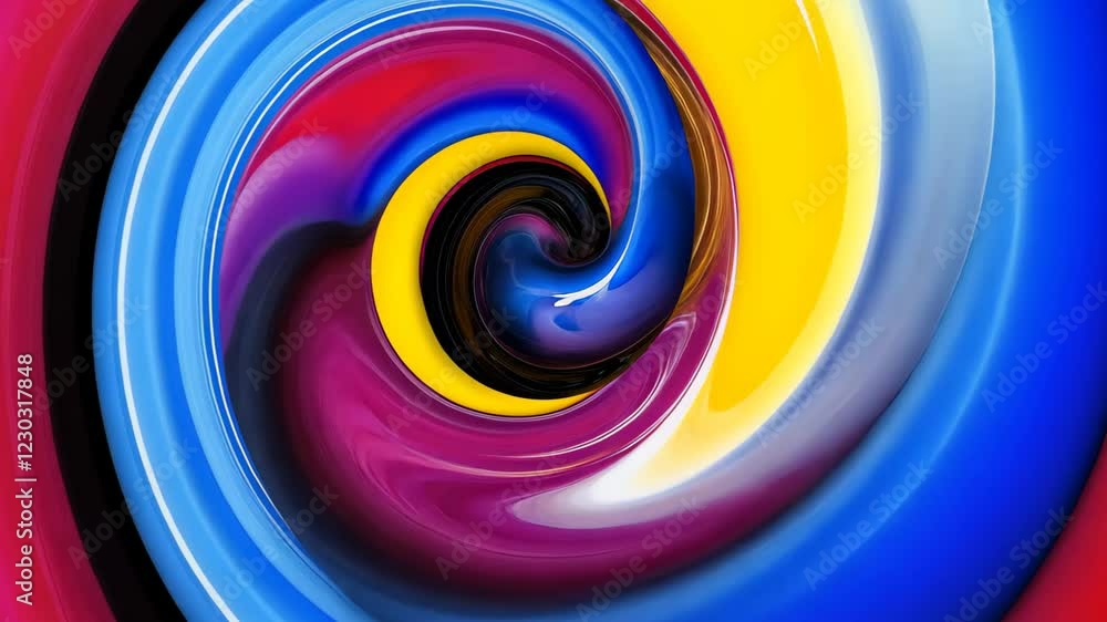 Poster dynamic swirl showcasing a creative fusion of vibrant colors in a mesmerizing pattern, dynamic swirl