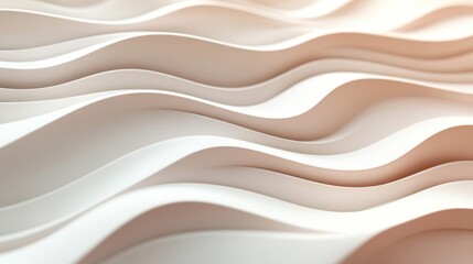 Soft White Waves Abstract Background Texture