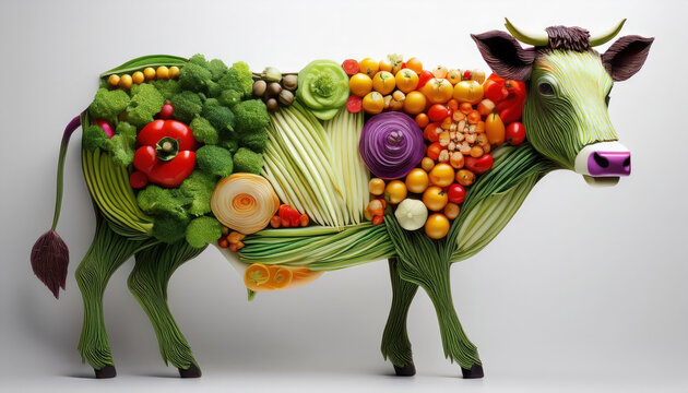 Rind aus Gem&uuml;se - Konzept f&uuml;r vegetarische und vegane Ern&auml;hrung