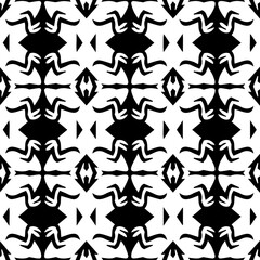 Black and white seamless abstract pattern. Background and backdrop. Grayscale ornamental design.
