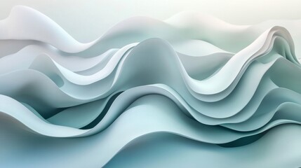 Fototapeta premium Abstract Blue and White Wave Pattern Background