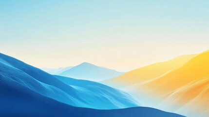 Serene Mountain Hues: A Breathtaking Landscape Painting