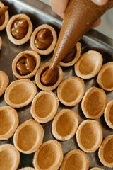 homemade walnut-shaped cookies